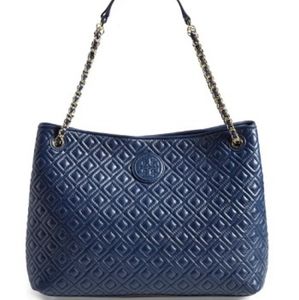 $598 TORY BURCH Marion Quilted Tote Bag